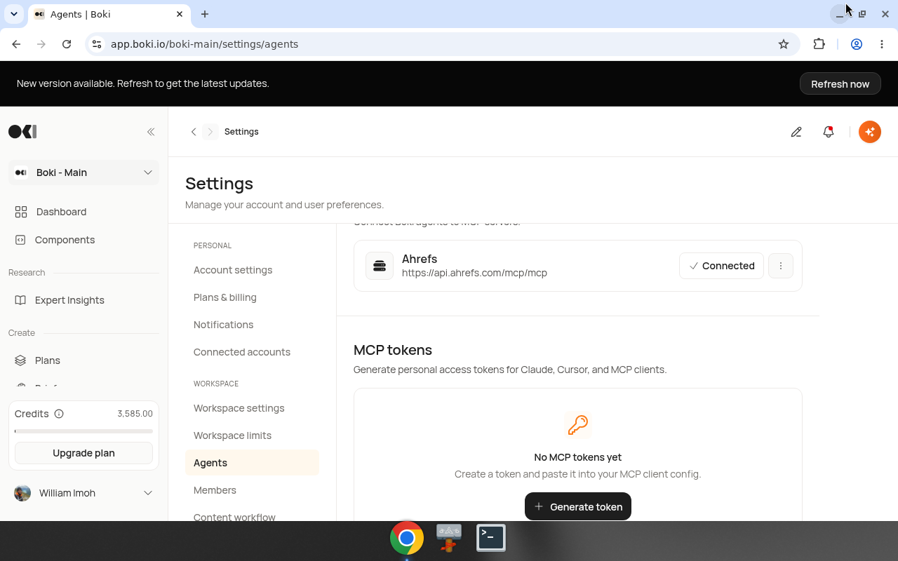 MCP server section