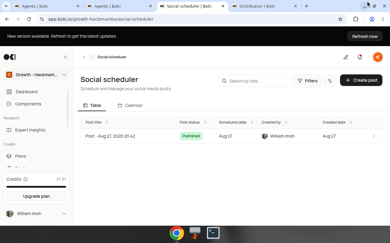 Social scheduler